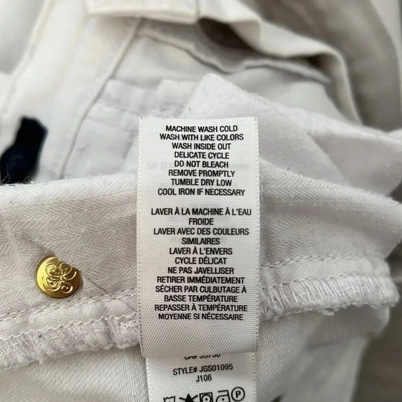 JUICY COUTURE White Low-Rise Denim Jeans, Size 30 - Picture 9 of 10